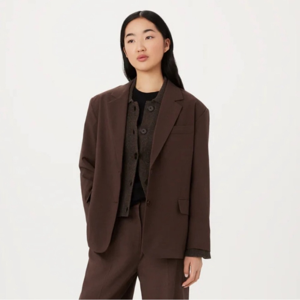 Frank & Oak Brown Oversized Blazer